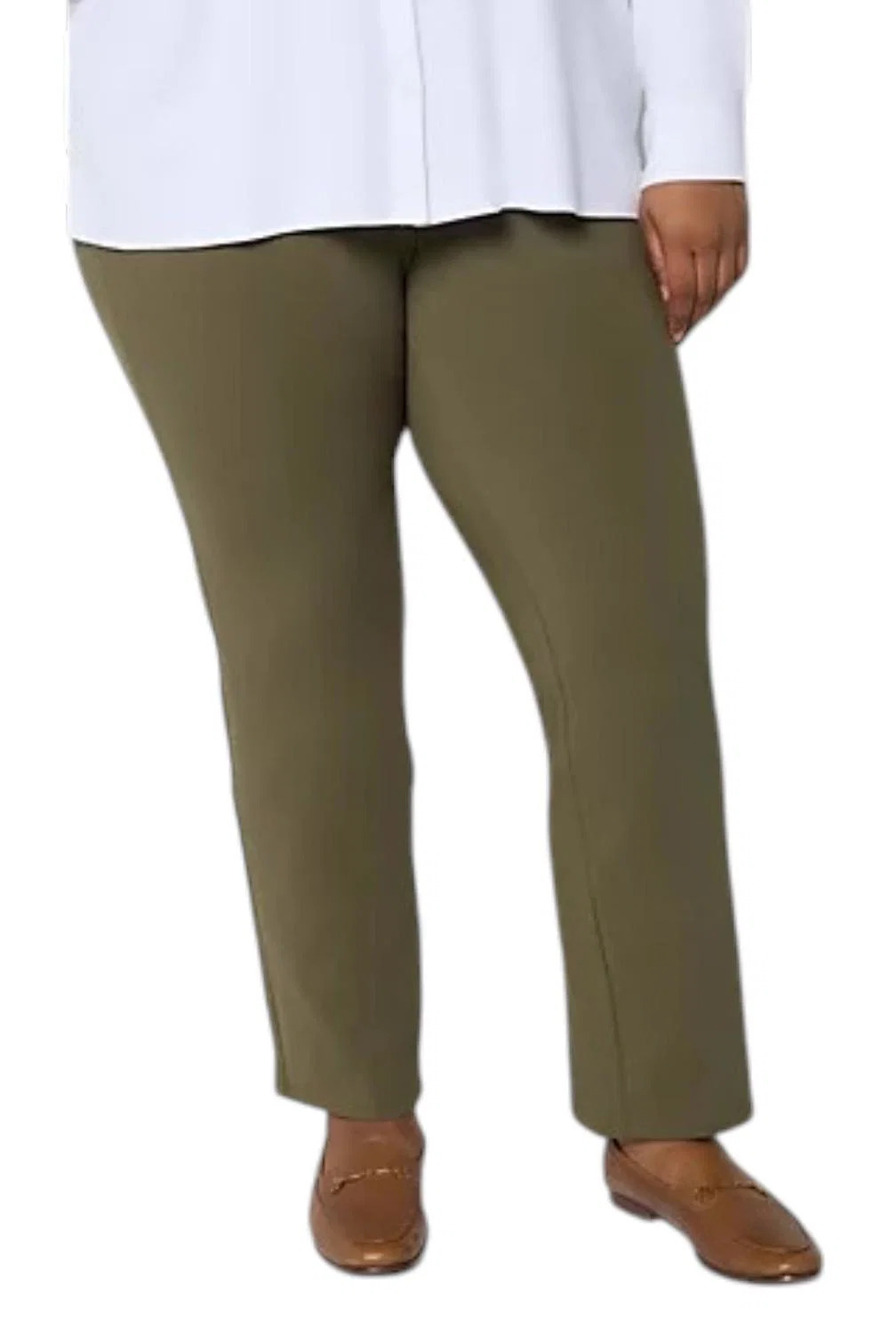 Women with Control Tummy Control TUSHY LIFTER Ankle Pant Martini Olive - Regular